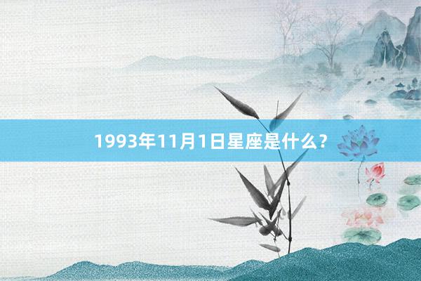 1993年11月1日星座是什么？