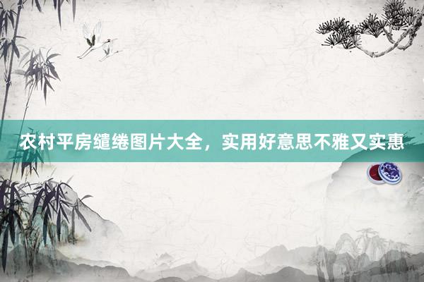 农村平房缱绻图片大全，实用好意思不雅又实惠